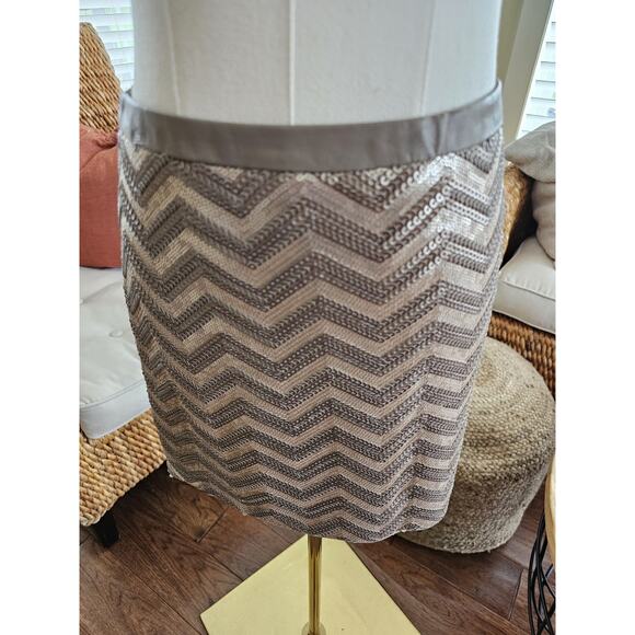 Promod Sequin Mini Skirt Women's Size 38/6 Party Boho Cocktail Festival Glam - Picture 2 of 10